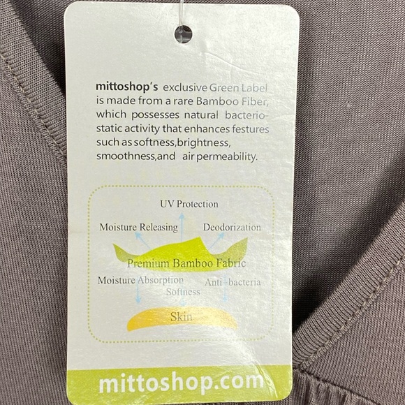 Mittoshop MTS Short Sleeve Top Grayish Brown Size Small New - Picture 5 of 5